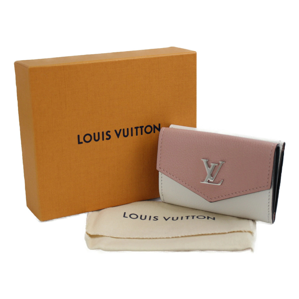 UnWith Louis VUITTON Portefeuille Lockme Calf Leather Rose Pink Ballet White - Picture 10 of 10
